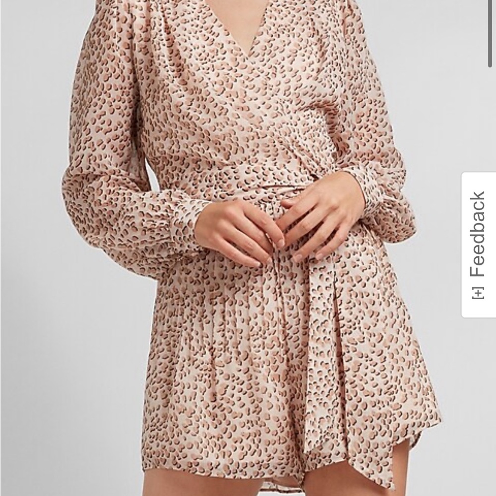 EXPRESS Leopard Print Romper never worn
